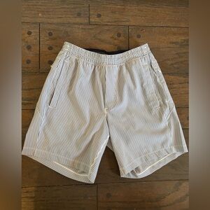 BIRDDOGS MENS SHORTS SIZE SMALL COMFY CASUAL WHITE AND BLUE STRIPE